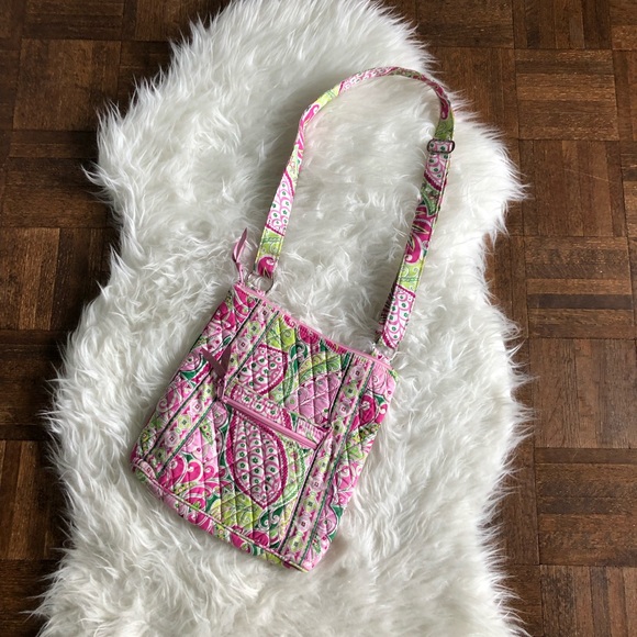 Vera Bradley Handbags - Vera Bradley Pinwheel Pink Crossbody Purse Floral